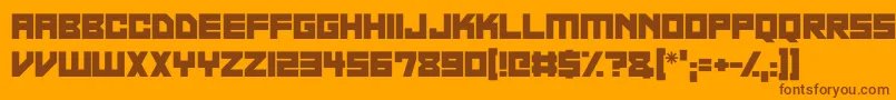 Neon Overdrive Font – Brown Fonts on Orange Background