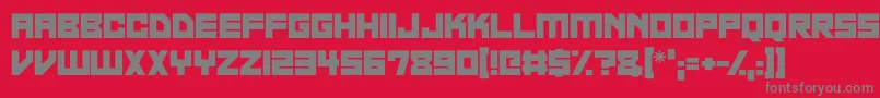 Neon Overdrive Font – Gray Fonts on Red Background