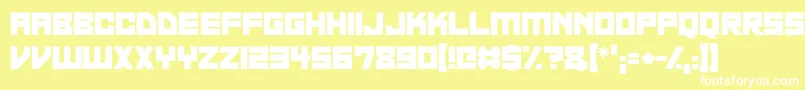 Neon Overdrive Font – White Fonts on Yellow Background