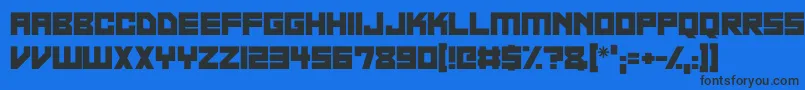 Neon Overdrive Font – Black Fonts on Blue Background