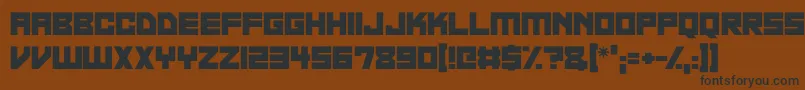 Neon Overdrive-Schriftart – Schwarze Schriften auf braunem Hintergrund