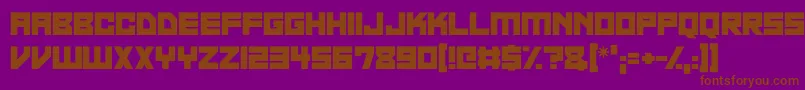 Neon Overdrive Font – Brown Fonts on Purple Background