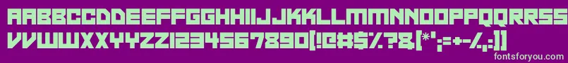 Neon Overdrive Font – Green Fonts on Purple Background