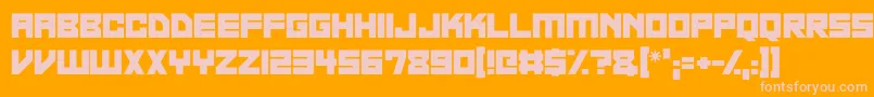 Neon Overdrive Font – Pink Fonts on Orange Background