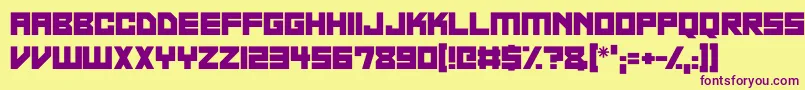 Neon Overdrive Font – Purple Fonts on Yellow Background