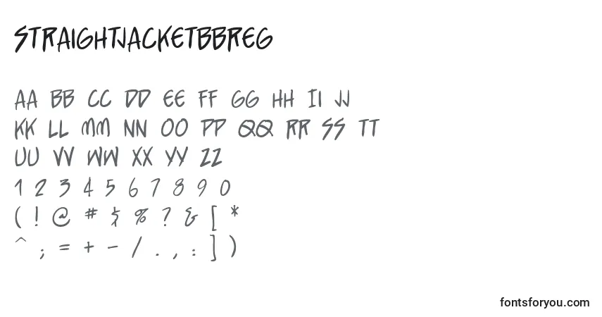 Шрифт StraightjacketbbReg – алфавит, цифры, специальные символы