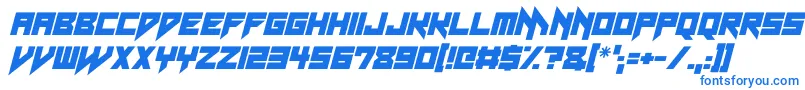 フォントNeon Vampire Italic – 青いフォント