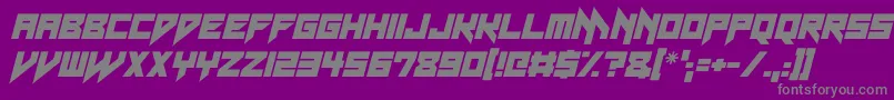 Neon Vampire Italic Font – Gray Fonts on Purple Background