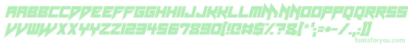 Шрифт Neon Vampire Italic – зелёные шрифты