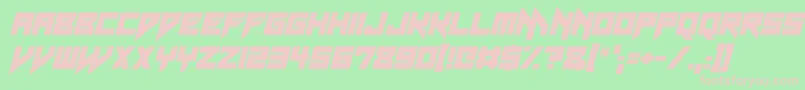 Police Neon Vampire Italic – polices roses sur fond vert