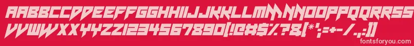 Fonte Neon Vampire Italic – fontes rosa em um fundo vermelho