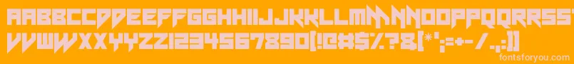Neon Vampire Font – Pink Fonts on Orange Background