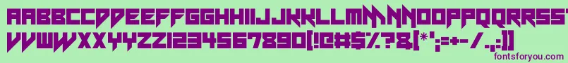 Neon Vampire Font – Purple Fonts on Green Background