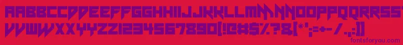 Neon Vampire Font – Purple Fonts on Red Background