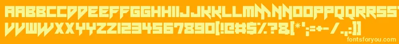 Neon Vampire Font – Yellow Fonts on Orange Background