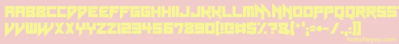 Neon Vampire Font – Yellow Fonts on Pink Background