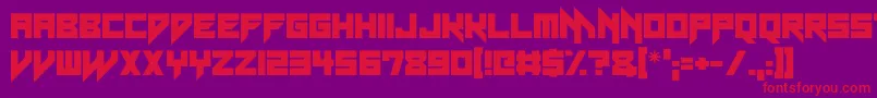 Neon Vampire Font – Red Fonts on Purple Background