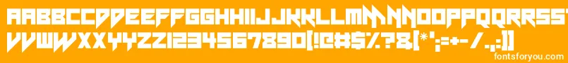 Neon Vampire Font – White Fonts on Orange Background