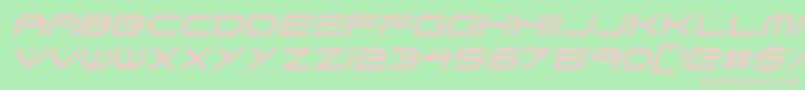 Neon Vortex Italic Font – Pink Fonts on Green Background