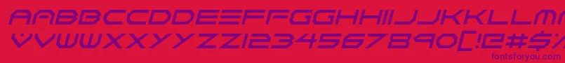 フォントNeon Vortex Italic – 赤い背景に紫のフォント