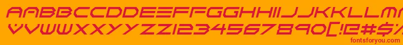 Neon Vortex Italic Font – Red Fonts on Orange Background