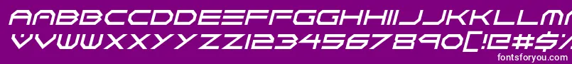 Neon Vortex Italic Font – White Fonts on Purple Background