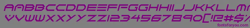 フォントNeon Vortex Italic – 紫色のフォント、灰色の背景