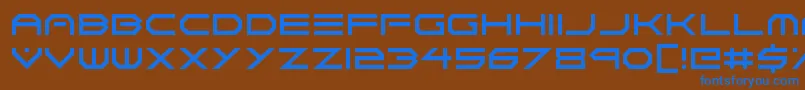 Neon Vortex Font – Blue Fonts on Brown Background