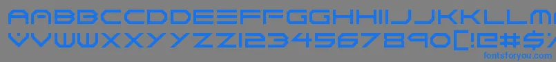 Neon Vortex Font – Blue Fonts on Gray Background