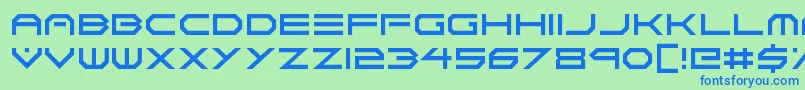 Neon Vortex Font – Blue Fonts on Green Background