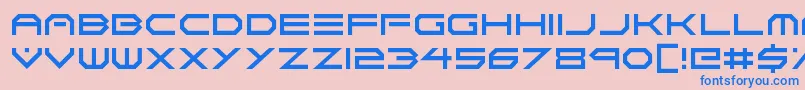 Neon Vortex Font – Blue Fonts on Pink Background