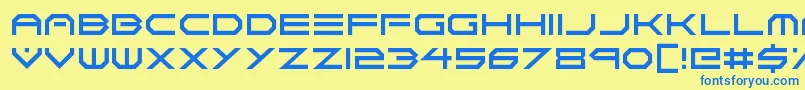 Neon Vortex-fontti – siniset fontit keltaisella taustalla
