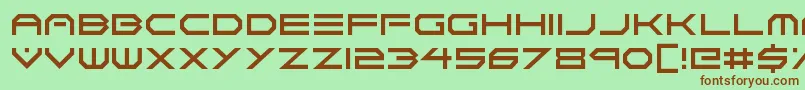 Neon Vortex-fontti – ruskeat fontit vihreällä taustalla