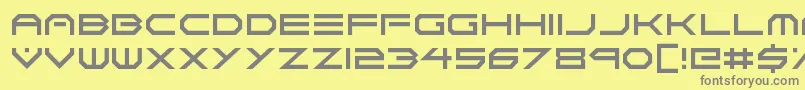 Neon Vortex Font – Gray Fonts on Yellow Background