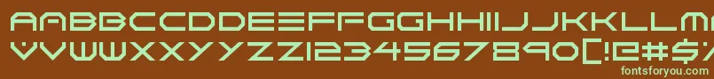 Neon Vortex-fontti – vihreät fontit ruskealla taustalla
