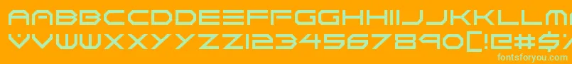 Шрифт Neon Vortex – зелёные шрифты на оранжевом фоне