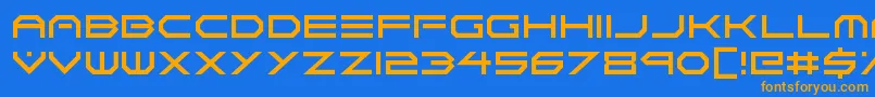 Neon Vortex Font – Orange Fonts on Blue Background