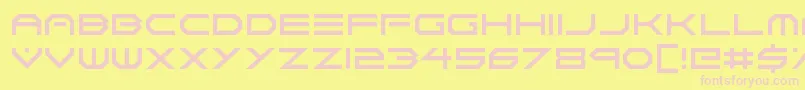 Neon Vortex Font – Pink Fonts on Yellow Background