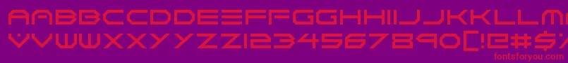 フォントNeon Vortex – 紫の背景に赤い文字