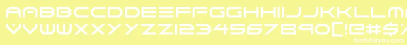 Neon Vortex-fontti – valkoiset fontit keltaisella taustalla