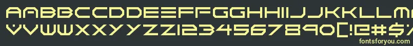 Шрифт Neon Vortex – жёлтые шрифты на чёрном фоне