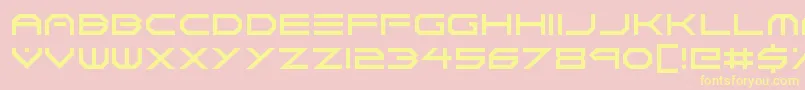 Neon Vortex-Schriftart – Gelbe Schriften auf rosa Hintergrund