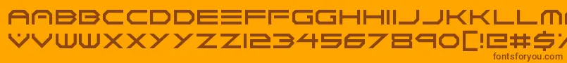 Neon Vortex Font – Brown Fonts on Orange Background