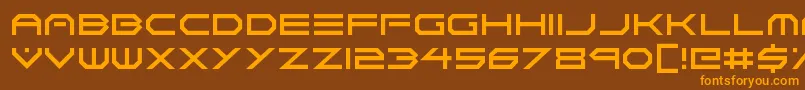 Neon Vortex Font – Orange Fonts on Brown Background