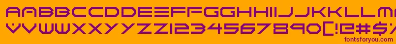 Neon Vortex Font – Purple Fonts on Orange Background