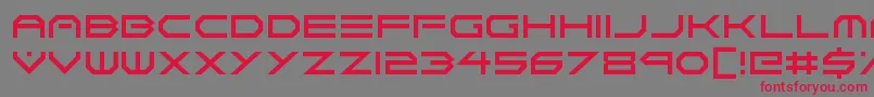 Neon Vortex-Schriftart – Rote Schriften auf grauem Hintergrund