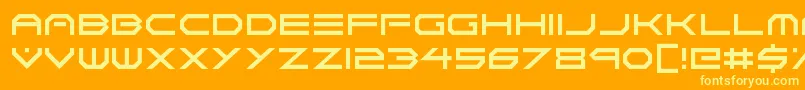 Neon Vortex Font – Yellow Fonts on Orange Background