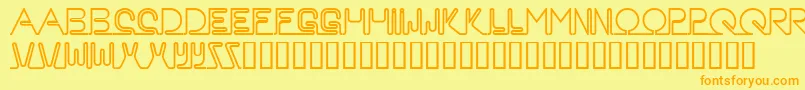 Fonte Neon – fontes laranjas em um fundo amarelo