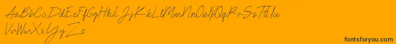 NEONCITY SCRIPT Demo Font – Black Fonts on Orange Background