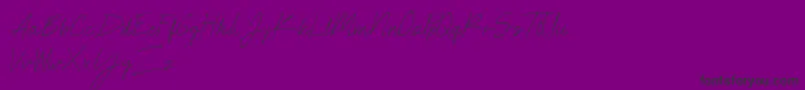 NEONCITY SCRIPT Demo-fontti – mustat fontit violetilla taustalla